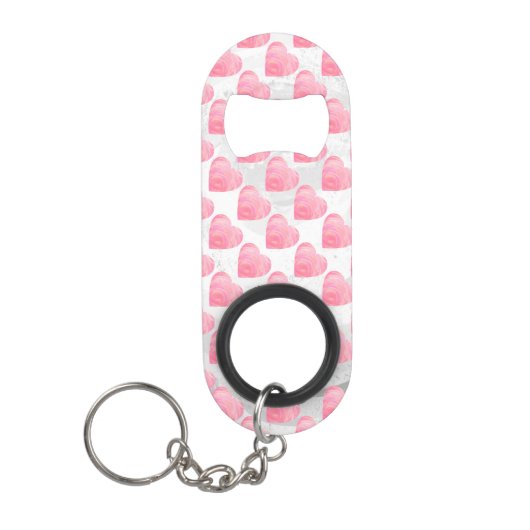 Roze harten mini flessenopener (Voorkant)