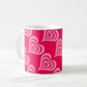 Roze harten mok (Voorkant links)