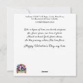 Roze Harten Muizen Christelijk Koppels Valentijn Feestdagenkaart (Achterkant)