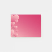 Roze harten na notities post-it® notes (Voorkant)