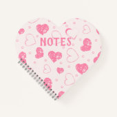  roze harten Notitieboek (Voorkant)