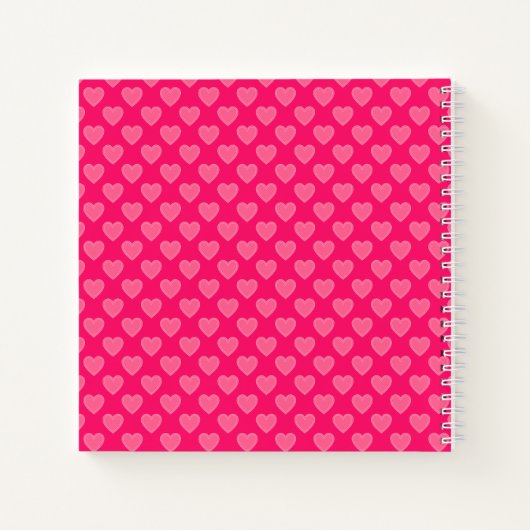 Roze harten notitieboek (Achterkant)