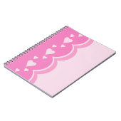 Roze harten notitieboek (Linkerzijde)