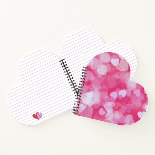 Roze harten notitieboek (Binnen)