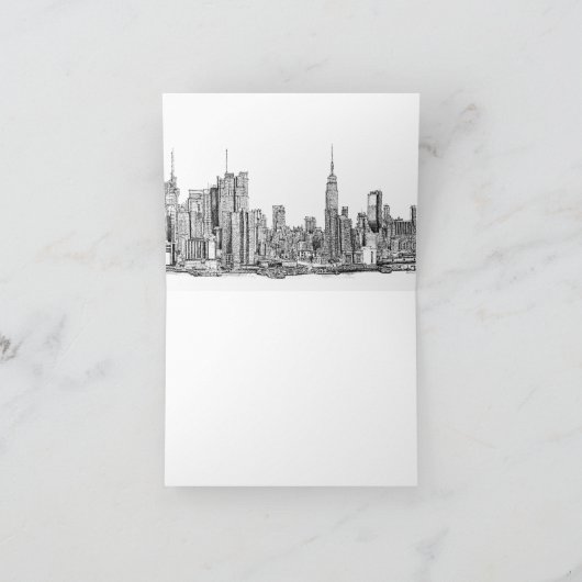 Roze harten NYC Kaart (Binnen)