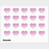 Roze Harten Ombre Goud Liefde Hart Sticker (Vel)