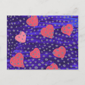 roze harten onder water briefkaart