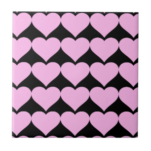 Roze harten, onvoorwaardelijke liefde_ tegeltje