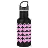 Roze harten, onvoorwaardelijke liefde_ waterfles (Voorkant)