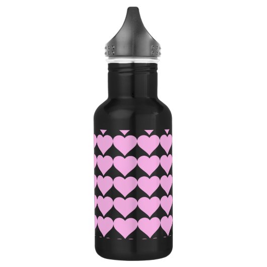 Roze harten, onvoorwaardelijke liefde_ waterfles (Links)