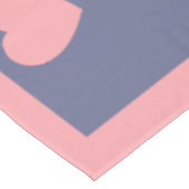 Roze harten op blauw tafelkleed (Gekanteld)