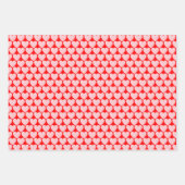 Roze harten op kleuren inpakpapier vel (Voorkant 2)