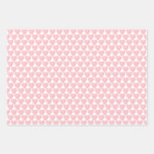 Roze harten op kleuren inpakpapier vel (Voorkant)