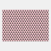 Roze harten op kleuren inpakpapier vel (Voorkant 3)