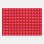 Roze harten op rood inpakpapier vel (Voorkant 2)