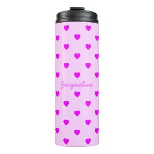 Roze Harten op ROZE Thermosbeker