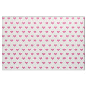 Roze harten op wit patroon stof (Yard (91,4 cm))
