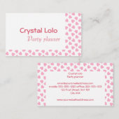 Roze harten op wit patroon visitekaartje (Voorkant / Achterkant)