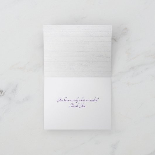 Roze harten op witgewassen hout bedankkaart (Binnen)