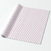 Roze harten op witte inpakpapier (Uitgerold)