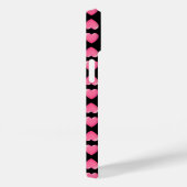 Roze harten op zwart Case-Mate iPhone case (Achterkant / Rechts)