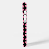 Roze harten op zwart Case-Mate iPhone case (Achterkant / Links)