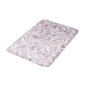 Roze harten paarse bladeren badmat (Gekanteld)