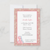 Roze harten Panda Beer Baby shower Kaart (Achterkant)