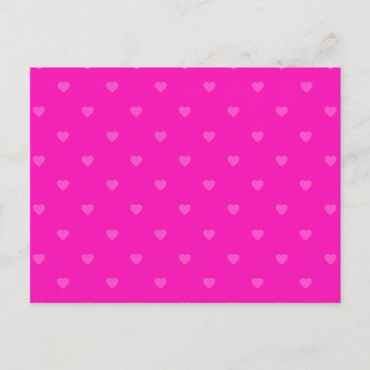 Roze harten patroon briefkaart (Voorkant)
