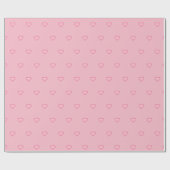 Roze harten patroon cadeaupapier (Vlak)
