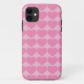 Roze harten patroon Case-Mate iPhone case (Achterkant)