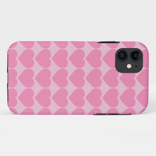 Roze harten patroon Case-Mate iPhone case (Achterkant (horizontaal))