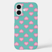 Roze harten patroon Case-Mate iPhone case (Achterkant)