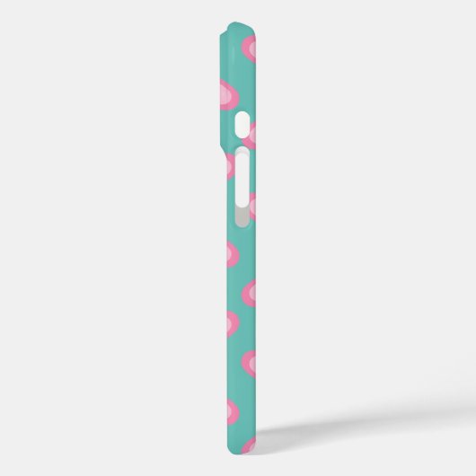 Roze harten patroon Case-Mate iPhone case (Achterkant / Links)