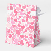 Roze harten patroon - Favor Box Bedankdoosjes (Achterkant)