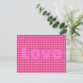 Roze harten patroon feestdagenkaart (Staand voorkant)