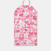 Roze harten patroon | Fijne Valentijnsdag Cadeaulabel (Achterkant)