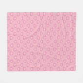 Roze harten patroon fleece deken (Voorkant (Horizontaal))