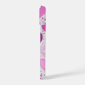 Roze harten patroon iPhone 15 case (Linkerkant)