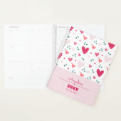 Roze Harten Patroon Kinderen Academische School Pl Planner (Display)