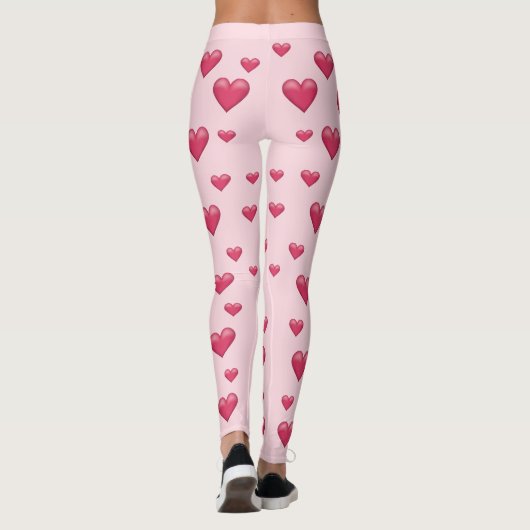 Roze harten patroon leggings (Achterkant)