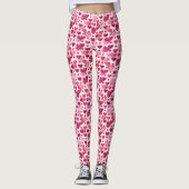 Roze harten patroon leggings (Voorkant)