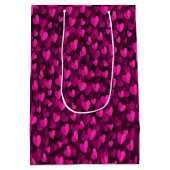 Roze harten patroon medium cadeauzakje (Achterkant)