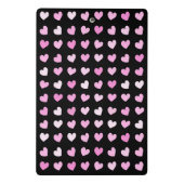 Roze harten patroon mini klembord (Achterkant)