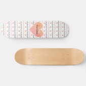 Roze harten patroon persoonlijk skateboard (Horizontaal)