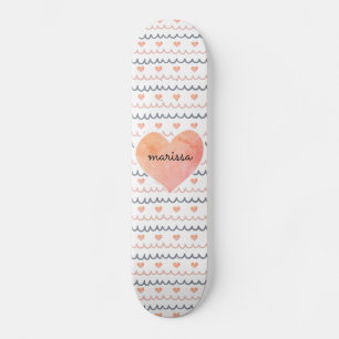 Roze harten patroon persoonlijk skateboard