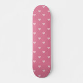 Roze harten patroon persoonlijk skateboard (Voorkant)