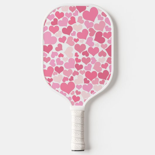 Roze harten Patroon Pickleball Paddle (Voorkant)