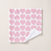 Roze harten patroon, romantisch, liefde bad handdoek (Wasdoekje)