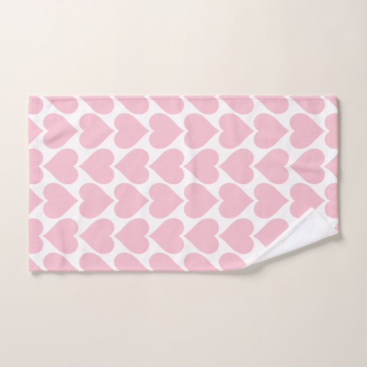 Roze harten patroon, romantisch, liefde bad handdoek (Handdoek)